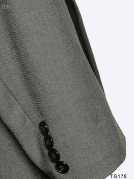 Bộ Suit Xám Tiêu Gân Hai Nút TGS178